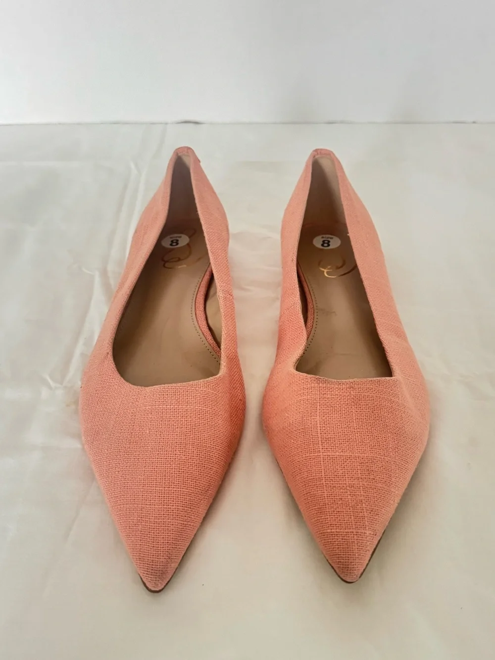 Sam Edelman Pointed Coral Linen Flats Size 8M